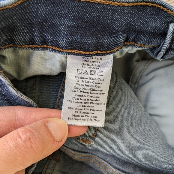 Everlane High Rise Skinny Jeans 24 x 25 - Picture 4 of 5